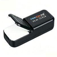 Fiber Optic Cleaner with Fiber Wiping Clamp Safe for Hands Replaceable Cotton Pads Alcohol Bottle Inside