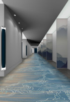 Tapis imprimés commerciaux Broadloom mur à mur tufté tapis d'hôtel violet imprimé en nylon de 10mm d'épaisseur