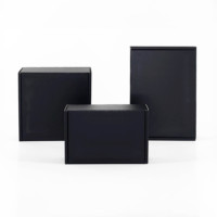 Caja corrugada de papel de impresión de nuevo diseño, envío por correo personalizado, caja negra, embalaje de ropa