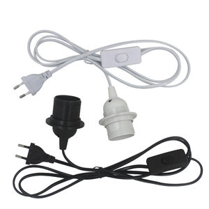Prise EU, cordon d'extension de 1,8 m, <span class=keywords><strong>luminaire</strong></span> suspendu, douille de lampe en plastique à vis E27, AC 110V/220V, garantie 1 an - Product Image 1