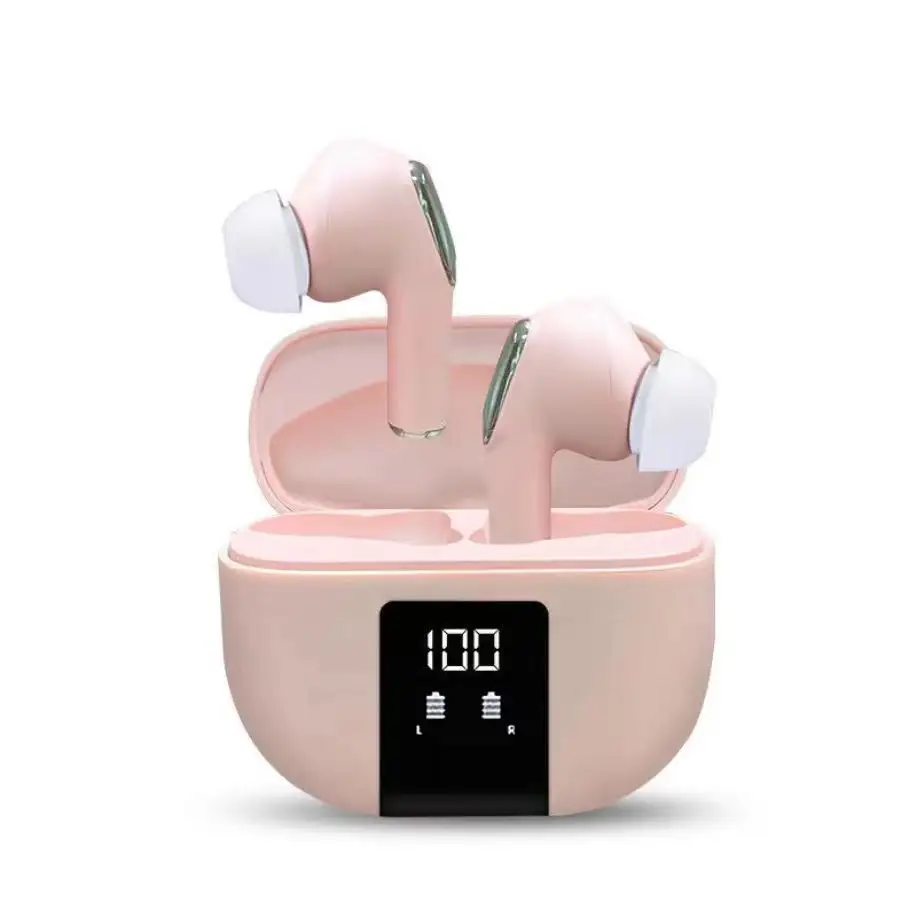 2022 J68 Wireless Noise Cancelling Earbuds Earphone With Mic Handsfree Earbuds Led Digital Light Earphone With Packing