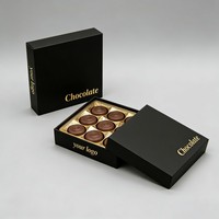 Boîte-cadeau de brownie en feuille d'or de luxe ISO9001, boîte en papier pour chocolat haut de gamme personnalisée en usine, encre de soja, boîtes-cadeaux pour la Saint-Valentin