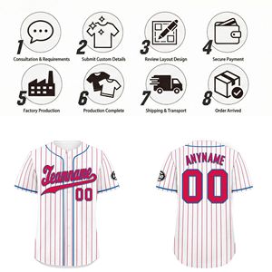 Maillots de baseball vintage personnalisés à manches courtes avec nom et numéro d'équipe, vêtements de sport imprimés OEM/ODM pour hommes et femmes BSBJ01-25025080-15 - Product Image 4