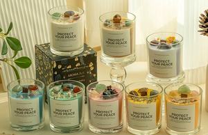 Bougie en verre cristal de luxe à la cire de soja, 40h d'autonomie, aromathérapie romantique pour anniversaire, mariage, décoration intérieure, fête de Pâques - Product Image 3