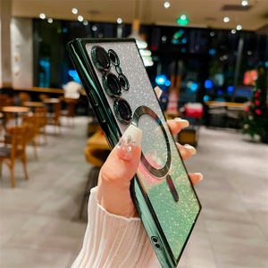 Fundas de Teléfono de Lujo con Recubrimiento de Papel Brillante y TPU para <span class=keywords><strong>Samsung</strong></span> S23 S24 Ultra S22Plus S25Fe A17 A56, Protección de Lente con Película, Cubierta Magnética - Product Image 4