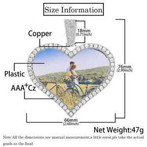 Nouveau grand cadre photo pendentif 2025, marque de mode, personnalisé, collier pendentif photo personnalisé pour hommes et femmes - Product Image 6