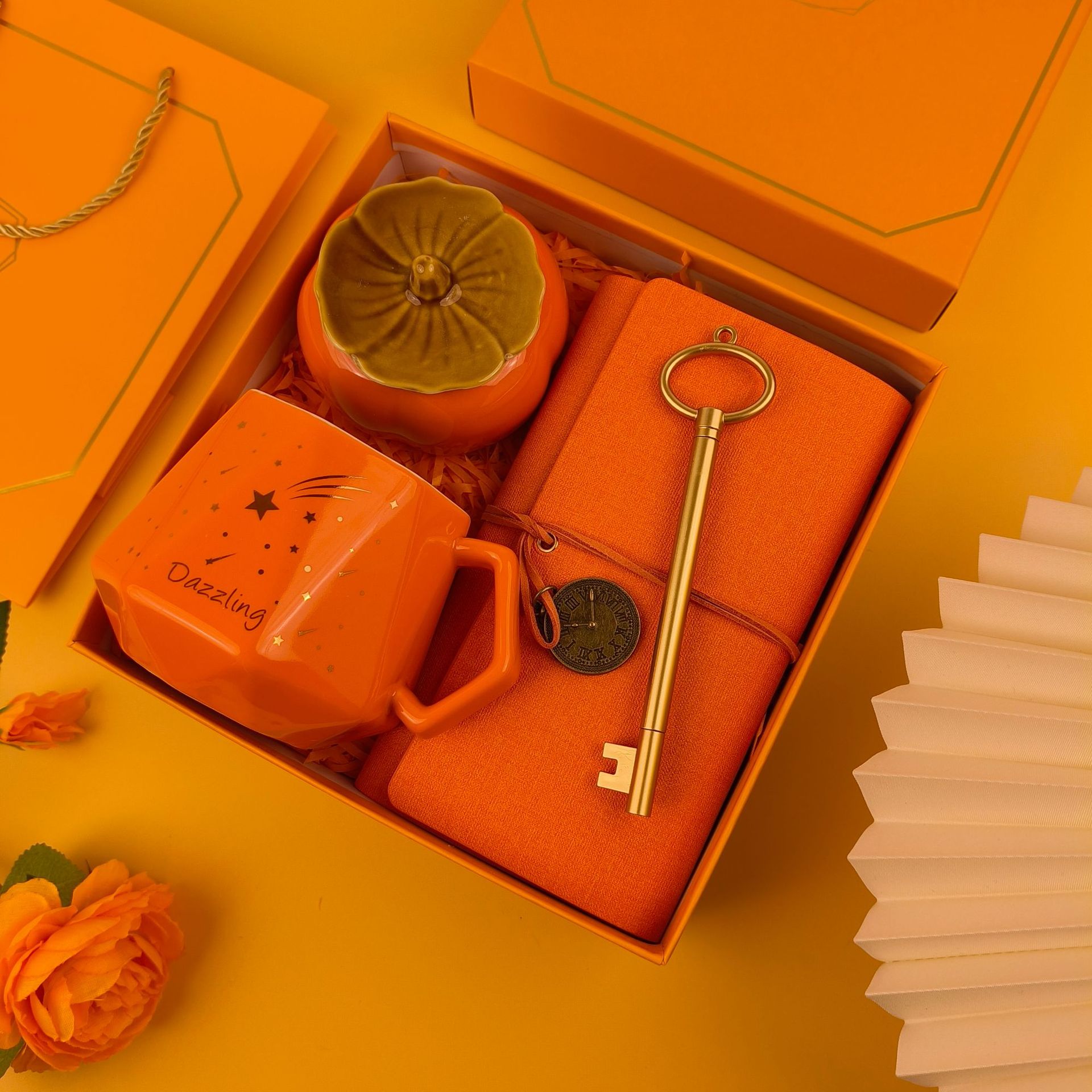 Water cup + Notebook + persimmon jar
