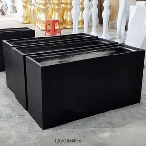 Pots en fibre de verre de panier de fleur européen d'usine, grands pots de fleurs d'intérieur extérieurs pour l'hôtel, boîte de planteur de <span class=keywords><strong>pot</strong></span> de plancher de lumière forte - Product Image 6
