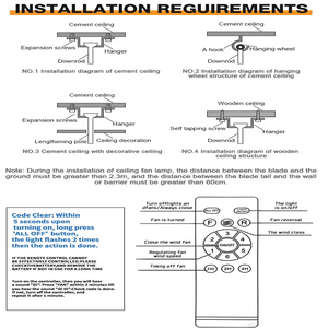 HAYVIS Custom <b>Modern</b> Indoor <b>Living</b> <b>Room</b> Home 52inch 5 Blades Metal Remote Control DC Motor <b>LED</b> <b>Ceiling</b> Fan with <b>Light</b> - Product Image 4