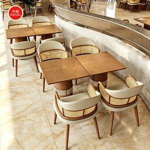 Meubles <span class=keywords><strong>de</strong></span> <span class=keywords><strong>restaurant</strong></span> commerciaux sur mesure, ensemble table et chaises <span class=keywords><strong>de</strong></span> café, chaises <span class=keywords><strong>de</strong></span> <span class=keywords><strong>restaurant</strong></span> en bois massif et rotin - Product Image 4