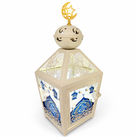 Nouveauté Lanterne marocaine rétro Ramadan Lampe à vent Décoration de la maison Ornements du Ramadan pour les fournitures du Ramadan