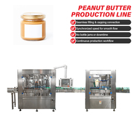 Ligne de remplissage entièrement automatique de qualité industrielle pour confiture de fraises, beurre de cacahuètes, mayonnaise, avec machine de bouchage et d'étiquetage