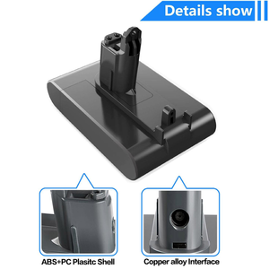 Batterie de remplacement 21,6V 25,2V 22,2V pour aspirateur Dyson V6 V7 V8 V10 <span class=keywords><strong>V11</strong></span> V12 DC31 DC34 DC45 DC56 DC58 DC62 DC72 SV06 <span class=keywords><strong>SV14</strong></span> - Product Image 2