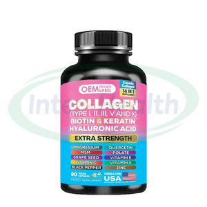 Cápsulas de colágeno Ausreson OEM para mujeres Suplemento de colágeno múltiple con vitamina C, biotina, queratina, piel, crecimiento de uñas - Product Image 2