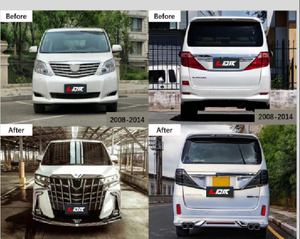 Bodykit pour <span class=keywords><strong>Alphard</strong></span> Vellfire <span class=keywords><strong>Anh20</strong></span> Mise à niveau vers <span class=keywords><strong>Alphard</strong></span> Anh35 2023 pour <span class=keywords><strong>Alphard</strong></span> Accessoires Phare 3 yeux LED Plug and Play - Product Image 3