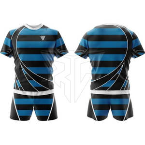 Ropa deportiva de Rugby personalizada de alta calidad, conjunto de Jersey de secado rápido para adultos, logotipo personalizado, transpirable, 100% poliéster, Color teñido liso - Product Image 3