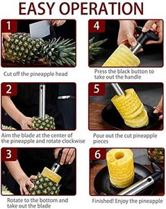 Hot Selling <b>Fruit</b> & <b>Vegetable</b> <b>Tools</b> Pineapple Slicer Peeler Cutter Kitchen Gadget Pineapple Spiral Cutter - Product Image 3
