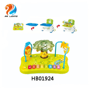 <span class=keywords><strong>Chaise</strong></span> de salle à manger en plastique réglable pour bébé, siège d'appoint Musical pour soins de bébé, sécurité Portable pour manger bébé - Product Image 4