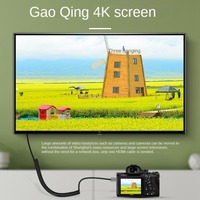 Cable Micro HDMI a HDMI de 0,5 m a 2,4 m, diseño de cable de resorte, cable 4K 3D macho a macho para cámara portátil Macbook a proyector HDTV