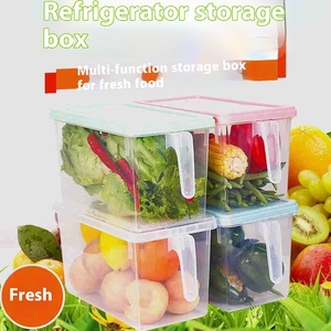 Caja de almacenamiento <span class=keywords><strong>rectangular</strong></span> de plástico fresco con asa para refrigerador Congelación de huevos y alimentos Gran capacidad con técnicas de aluminio - Product Image 3