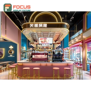 ตู้โชว์ร้านกาแฟแบบตั้งอิสระ ตู้โชว์ไม้ลามิเนตสำหรับร้านค้าปลีก ตู้โชว์ร้านกาแฟเชิงพาณิชย์ - Product Image 4