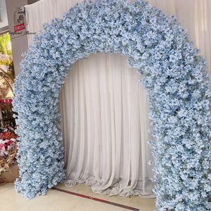 2023 nuevo fondo de arco de flores artificiales 2,4 m arreglo floral Rosa arco de hortensia para evento de boda - Product Image 2