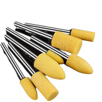 Meule diamantée jaune corindon pour perceuse électrique, outils abrasifs de meulage interne, 6 mm, haute performance pour le meulage de graines