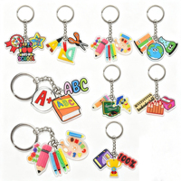 Nouvelle Tendance Porte-clés Personnalisés en Acrylique PVC Imperméables Motif Dessin Animé 7-10cm Impression Offset Cadeaux Tendance Mode