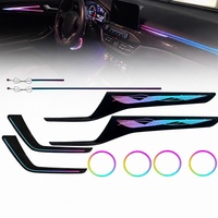 Éclairage d'ambiance pour voiture, ruban LED RGB 64 couleurs dynamique pour Ford Focus 2019-2022, bande lumineuse d'ambiance pour voiture, panneau lumineux d'ambiance pour voiture