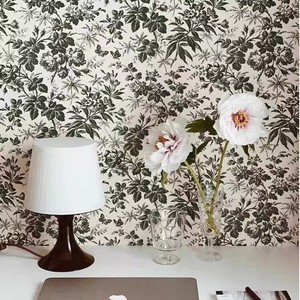 <span class=keywords><strong>Papier</strong></span> <span class=keywords><strong>peint</strong></span> mural floral <span class=keywords><strong>noir</strong></span> <span class=keywords><strong>et</strong></span> <span class=keywords><strong>blanc</strong></span>, style vintage botanique, non tissé, pour chambre à coucher - Product Image 4