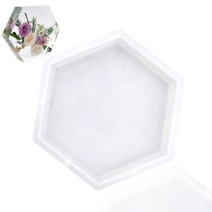Single Hexagonal Diy Crystal <b>Glue</b> Dropping <b>Resin</b> Tool, Geometric Mirror Decoration Silicone Mold OEM\ODM - Product Image 1