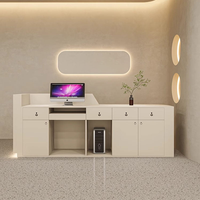 Muebles de Oficina, Escritorio de Recepción, Conjunto de Escritorio de Recepción de Diseño Moderno en Madera para Uso en Hoteles y Escuelas