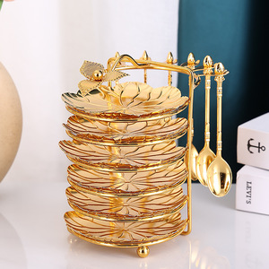 KHÁCH SẠN tự chọn trái cây tấm với muỗng đặt chân tấm cho bánh buổi chiều trà Snack khay đám cưới món tráng miệng hiển thị bảng - Product Image 4