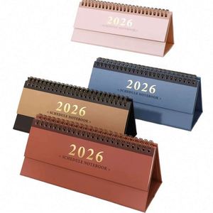 Refined 2026 <b>Mini</b> <b>Desk</b> Calendar Twin Wire Binding Standing Digital Printing Desktop Tool - Product Image 5