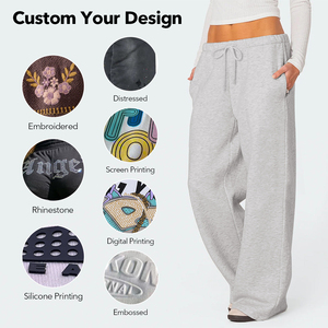 <span class=keywords><strong>Pantalon</strong></span> <span class=keywords><strong>de</strong></span> survêtement personnalisé Hesayep pour <span class=keywords><strong>femme</strong></span>, doublé polaire, chaud pour l'<span class=keywords><strong>hiver</strong></span>, coupe large, style baggy, joggers - Product Image 3