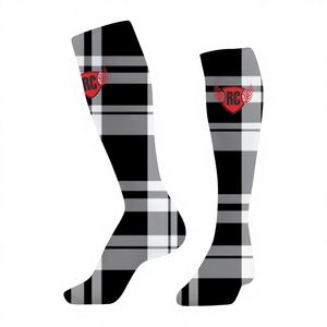 Calcetines de Fútbol para Jóvenes, Transpirables, Antideslizantes, de Spandex/Poliéster, Hasta la Rodilla, con Diseño Personalizable y Estilo de Cintura Alta - Product Image 1