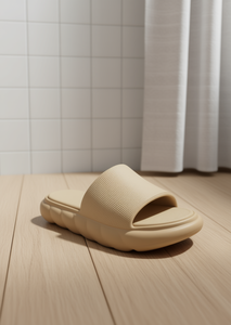 Ciabatte da donna in EVA stile Cloud, gialle, taglia 25, a punta aperta, per tutte le stagioni, comode, da bagno - Product Image 2