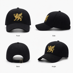 OEM Baseball Cap Embroidery 3D Logo Fitted 100% Cotton 5 Panel 6 Panel Print <b>Hat</b> Golf <b>Hats</b> With Custom Logo - Product Image 2