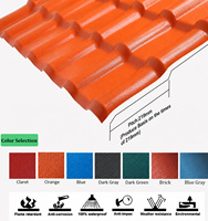 Tuile de toiture de style espagnol, isolation thermique, résine synthétique ASA PVC, tuile légère de style espagnol pour maison résidentielle