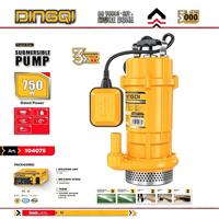 Pompe à eau submersible double usage DingQi 0,5 CV 1 CV 2 CV 2 pouces à grand débit, anti-colmatage, pour l'irrigation agricole et les eaux usées de construction