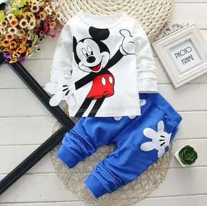 Best-selling spring Baby Boy Children's Sets Toddler Baby Boys and Girls 0-2Years Striped Children's Clothing 2PCS