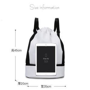 Bolsa de Gimnasio Ligera y Moderna, Nueva Mochila Impermeable con Cordón de Gran Capacidad, Diseño Plegable con Bolsillo para Ciclismo - Product Image 2