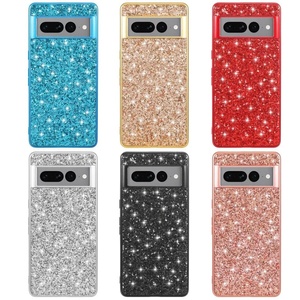Sang trọng Sequins Bling sáng bóng chống sốc Cover quay lại cho <span class=keywords><strong>Google</strong></span> 9 Pro cho <span class=keywords><strong>Google</strong></span> Pixel 8pro 10 Pro 9 Pro XL điện thoại trường hợp - Product Image 1