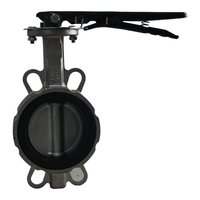 Katup kupu-kupu Flanged tujuan umum industri D341X-16P bercahaya dengan cakram baja tahan karat katup kupu-kupu Flanged