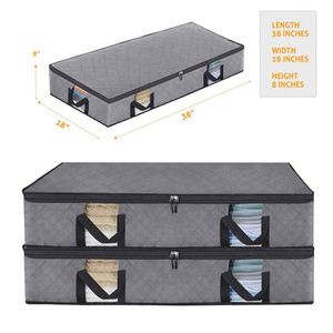 Bolsa Organizadora Plegable para Guardar Debajo de la Cama, para Mantas, Edredones y Ropa, en Oferta - Product Image 2