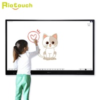 Riotouch nouveau android 12.0 65 "75" 86 "moniteur tactile interactif intelligent avec tableau blanc amélioré reconnaître manuscrit