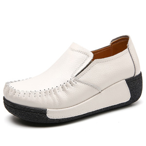 Zapatos de Mujer con Plataforma y Tacón Medio para Primavera/Otoño, Zapatos de Madre con Tacón de Cuña para Aumentar la Estatura - Product Image 6