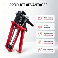 Pistolet à mastic manuel à double cartouche, 400 ml, pour époxy bicomposant 1:1, idéal pour le remplissage des joints de carrelage, outil de construction