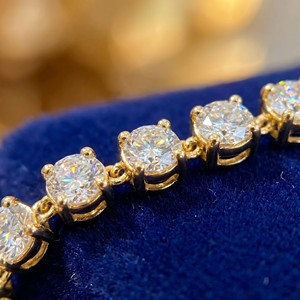 Pulsera Xinfly de Oro Puro de 18K con Diamantes, Eslabones Marineros, Cadena de Ancla con Pavé de 0.40ctw, AU750, Joyería Fina Retro Apilable para Mujer - Product Image 3