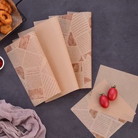 Papier d'emballage alimentaire en gros pour sandwichs et hamburgers, résistant à la graisse, avec logo personnalisé